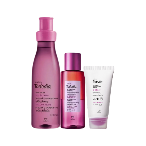 BODY AVELLANA Y CASSIS 200 ML + ÓLEO BIFÁSICO CORPORAL 120 ML + DESODORANTE EN CREMA 80 G