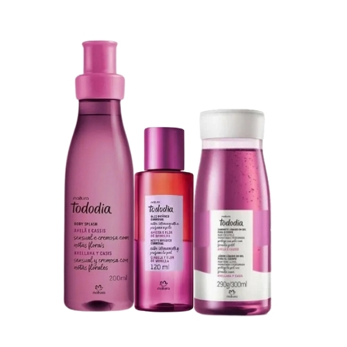 BODY AVELLANA Y CASSIS 200 ML + ÓLEO BIFÁSICO CORPORAL 120 ML + JABÓN LÍQUIDO 290 G