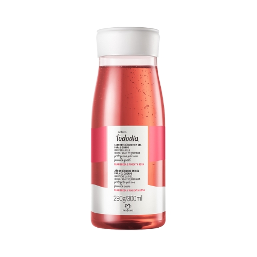 JABÓN LÍQUIDO EN GEL TODODIA FRAMBUESA Y PIMIENTA ROSA, 300ML