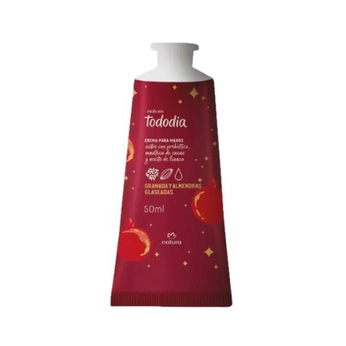 CREMA PARA MANOS TODODIA GRANADA Y ALMENDRAS GLASEADAS, 50ML