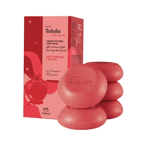 JABONES EN BARRA TODODIA MANZANA CARAMELIZADA Y VAINILLA X5 90G C/U