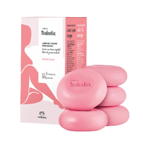 JABONES EN BARRA TODODIA FRUTOS ROJOS X5 90G C/U