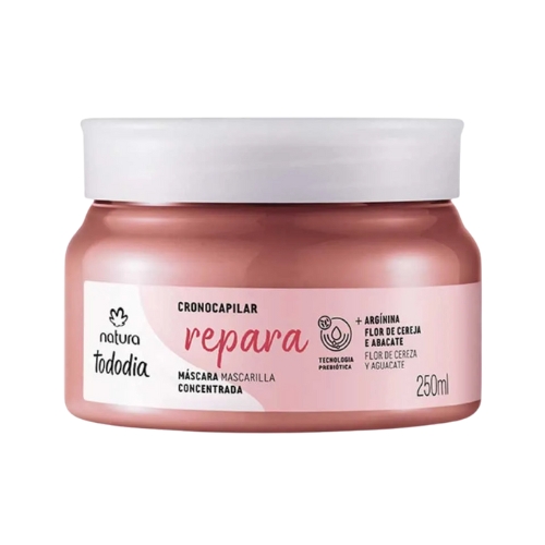 MASCARILLA CONCENTRADA PARA EL CABELLO TODODIA FLOR DE CEREZA Y AGUACATE, 250ML