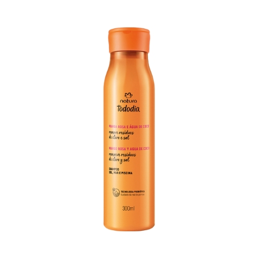 SHAMPOO SOL, MAR Y PISCINA PARA EL CABELLO TODODIA MANGO ROSA Y AGUA DE COCO, 300ML