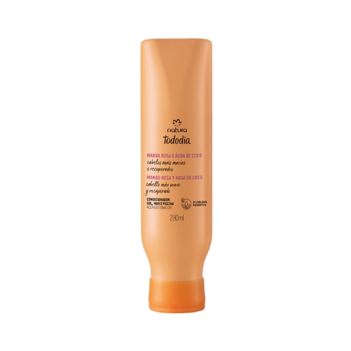 ACONDICIONADOR SOL, MAR Y PISCINA PARA EL CABELLO TODODIA MANGO ROSA Y AGUA DE COCO, 280ML
