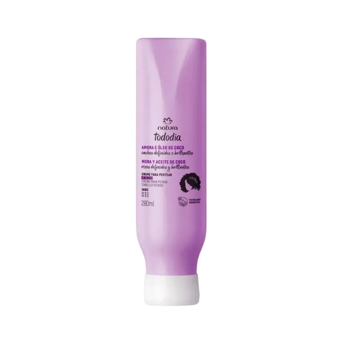 CREMA PARA PEINAR CABELLO RIZADO TODODIA MORA Y ACEITE DE COCO, 280ML