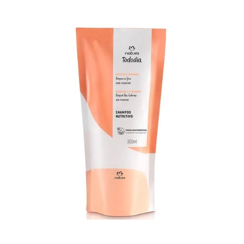 REPUESTO SHAMPOO HIDRATANTE PARA EL CABELLO TODODIA DURAZNO Y ALMENDRA, 300ML