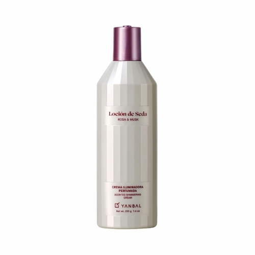LOCIÓN DE SEDA ROSA & MUSK CREMA ILUMINADORA PERFUMADA, 210 G