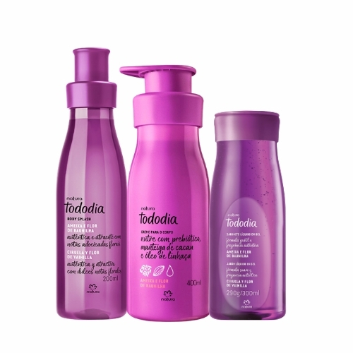 BODY CIRUELA Y FLOR DE VAINILLA 200 ML + CREMA CORPORAL 400 ML + JABÓN LÍQUIDO 290 G