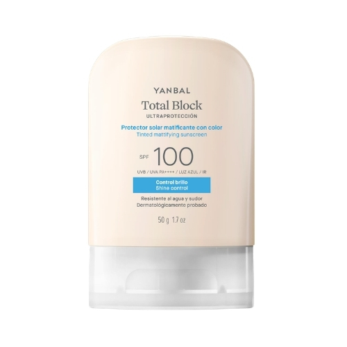 TOTAL BLOCK PROTECTOR SOLAR MATIFICANTE CON COLOR SPF 100, 50 G