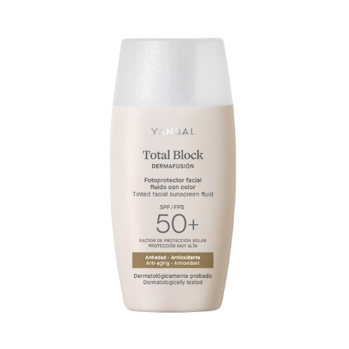 TOTAL BLOCK DERMAFUSIÓN FOTOPROTECTOR FACIAL FLUIDO CON COLOR