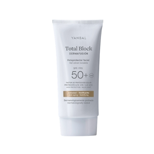 FOTO PROTECTOR FACIAL GEL VELVET TOTAL BLOCK DERMAFUSIÓN SPF 50