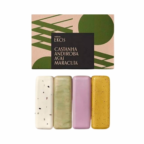 EKOS JABONES EXFOLIANTES Y CREMOSOS X4 UNIDADES
