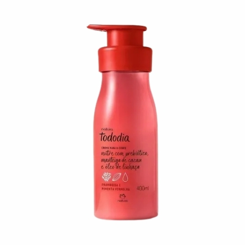 CREMA CORPORAL TODODIA FRAMBUESA Y PIMIENTA ROJA, 400ML