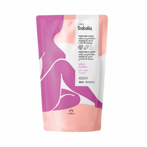 REPUESTO DE CREMA CORPORAL TODODIA AVELLANA Y CASIS, 400ML