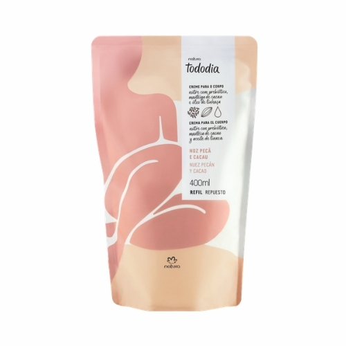 REPUESTO DE CREMA CORPORAL TODODIA NUEZ, PECÁN Y CACAU, 400ML