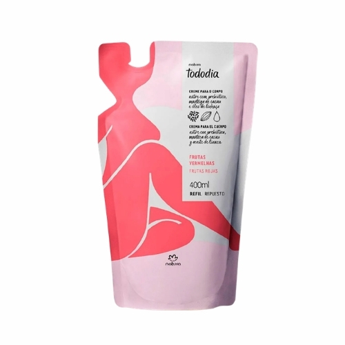 REPUESTO DE CREMA CORPORAL TODODIA FRUTOS ROJOS, 400ML