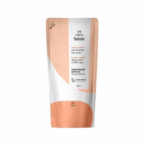REPUESTO ACONDICIONADOR NUTRITIVO PARA EL CABELLO TODODIA DURAZNO Y ALMENDRA, 300ML