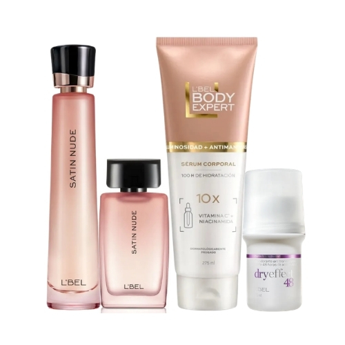 SATIN NUDE + SATIN NUDE 10 ML + SERUM CORPORAL 275ML + DRY ROLL-ON