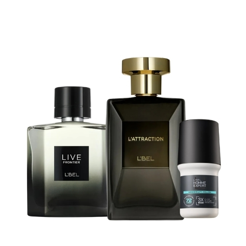 LIVE FRONIER 100ML + L’ATTRACTION 100ML + HOMME EXPERT ROLL-ON