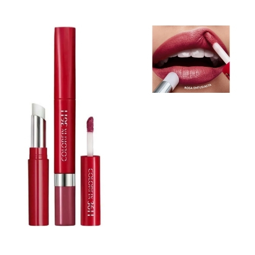 LABIAL COLORFIX LÍQUIDO DUO TATTO ROSA ENTUSIASTA